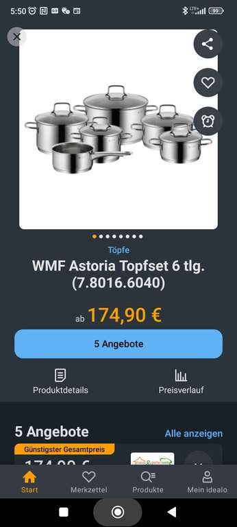 (Müller Bundesweite Filialabholung) WMF Topfset Astoria 6-tlg