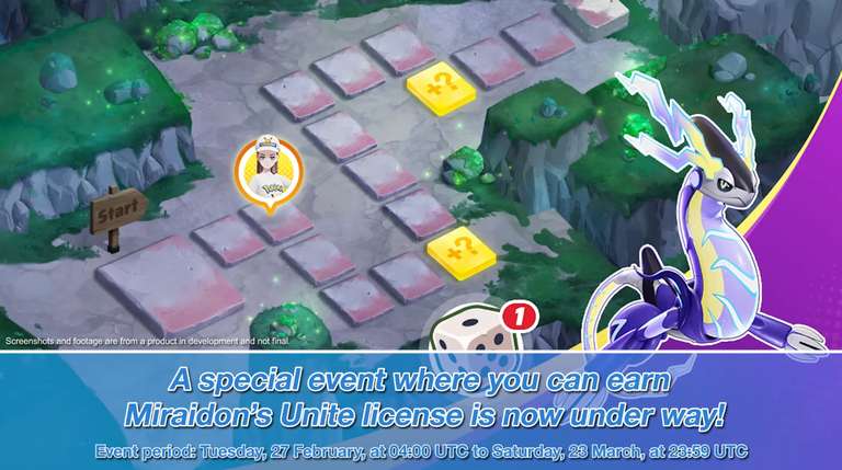 [Pokémon Unite] Code - POKEDAY24 - 3-Tages Lizenz Miraidon + Platin Miraidon Boost Emblem