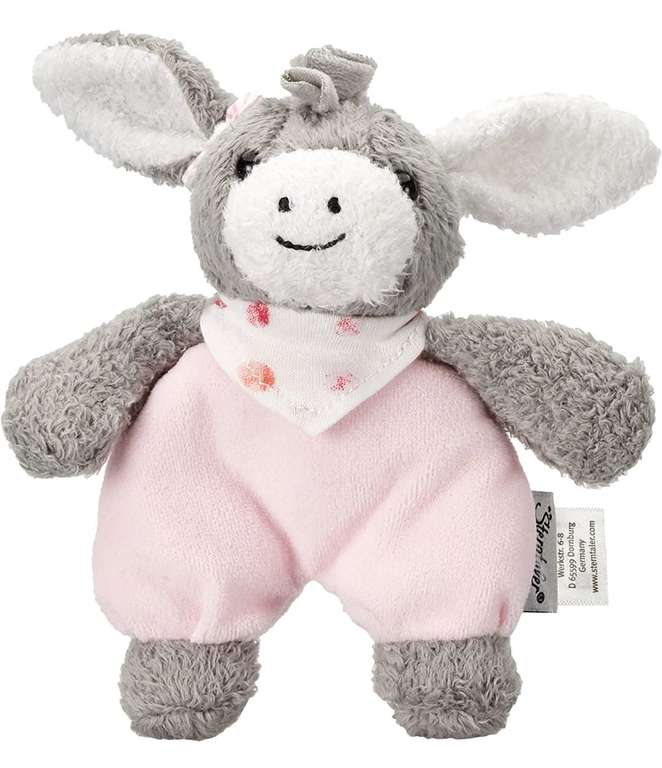 [Prime] Sterntaler 3051838 Mini-Spieltier Emmi Girl, Integrierte Rassel, Alter: Für Babys ab der Geburt, 17 cm, Pink/Grau