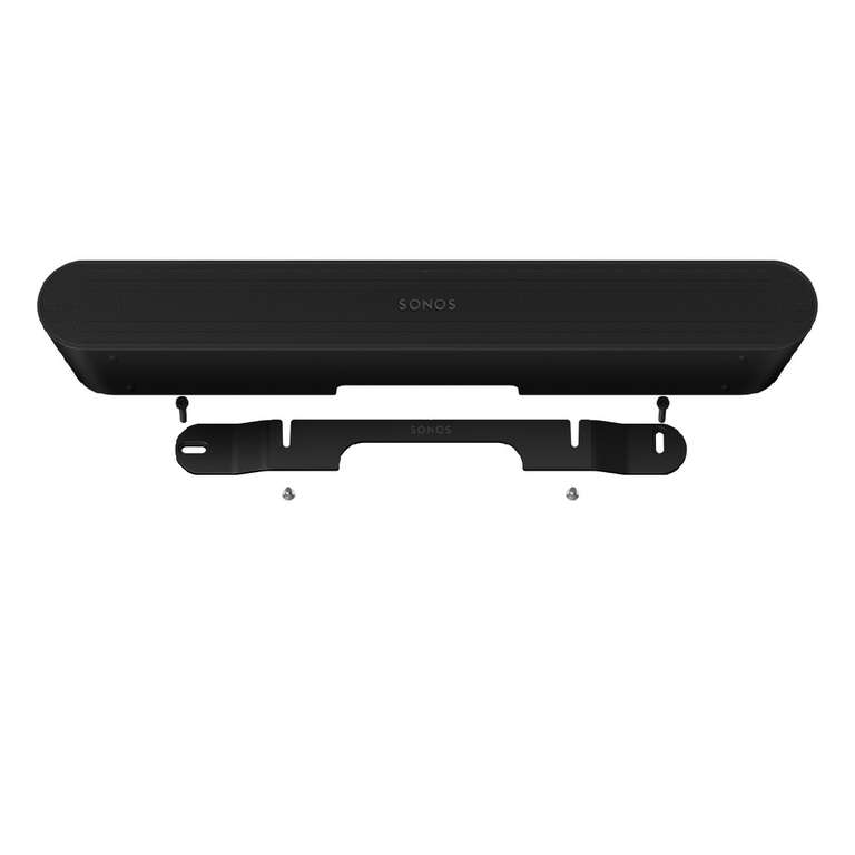 Sonos Ray Soundbar + Wandhalterung (2.0, Dolby Digital, DTS, WLAN, LAN, Optical, AirPlay 2, 559x71x95mm, 1.95kg)