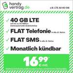 sim.de/handyvertrag.de (O2) | 40 GB LTE +Allnet+SMS-Flat+VoLTE&WLAN Call für 16,99€/ mtl kündbar / nur 4,25€ AG | 7GB - 5,99€ | 5GB - 4,99€