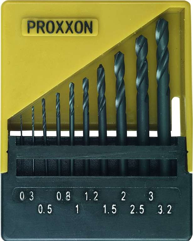 2 x 10-teil. Set Proxxon Micromot 28 874 HSS Metall-Spiralbohrer-Set 2 x 10teilig 0.3 mm, 0.5 mm, 0.8 mm, 1 mm, 1.2 mm, 1 (Prime)