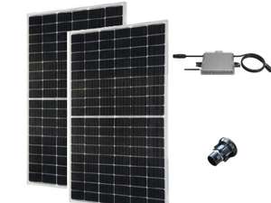 BKW 820W Silver Frame Solar Module Balkonkraftwerk + DEYE SUN 600 G3 WiFi WechselrichterPV Photovoltaik [Nur bei Abholung in Reichshof]