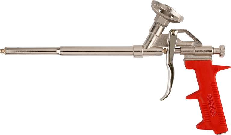 kwb PU-Bauschaumpistole aus Metall, Profi-Dosierpistole mit ergonomischem Kunststoffgriff, für Bauschaum Dosen (Prime)