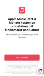 [Neukunden] Apple Music 4 Monate Kostenlos dank Mediamarkt und Saturn