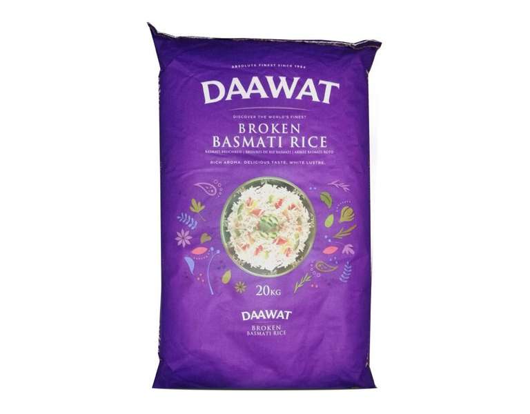 Daawat Broken Basmati Reis 40kg (2x20kg) 1,10€/Kg
