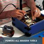 [Prime] WORX MakerX HubX-Adapter 18V(20V MAX) WA7161 mit Gürtelclip, Variable Drehzahlregelung, USB-A-Anschluss [Chinahändler WORX Tool]