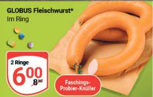 Globus ab 04.02. : 2 Ringe 'Globus' Fleischwurst