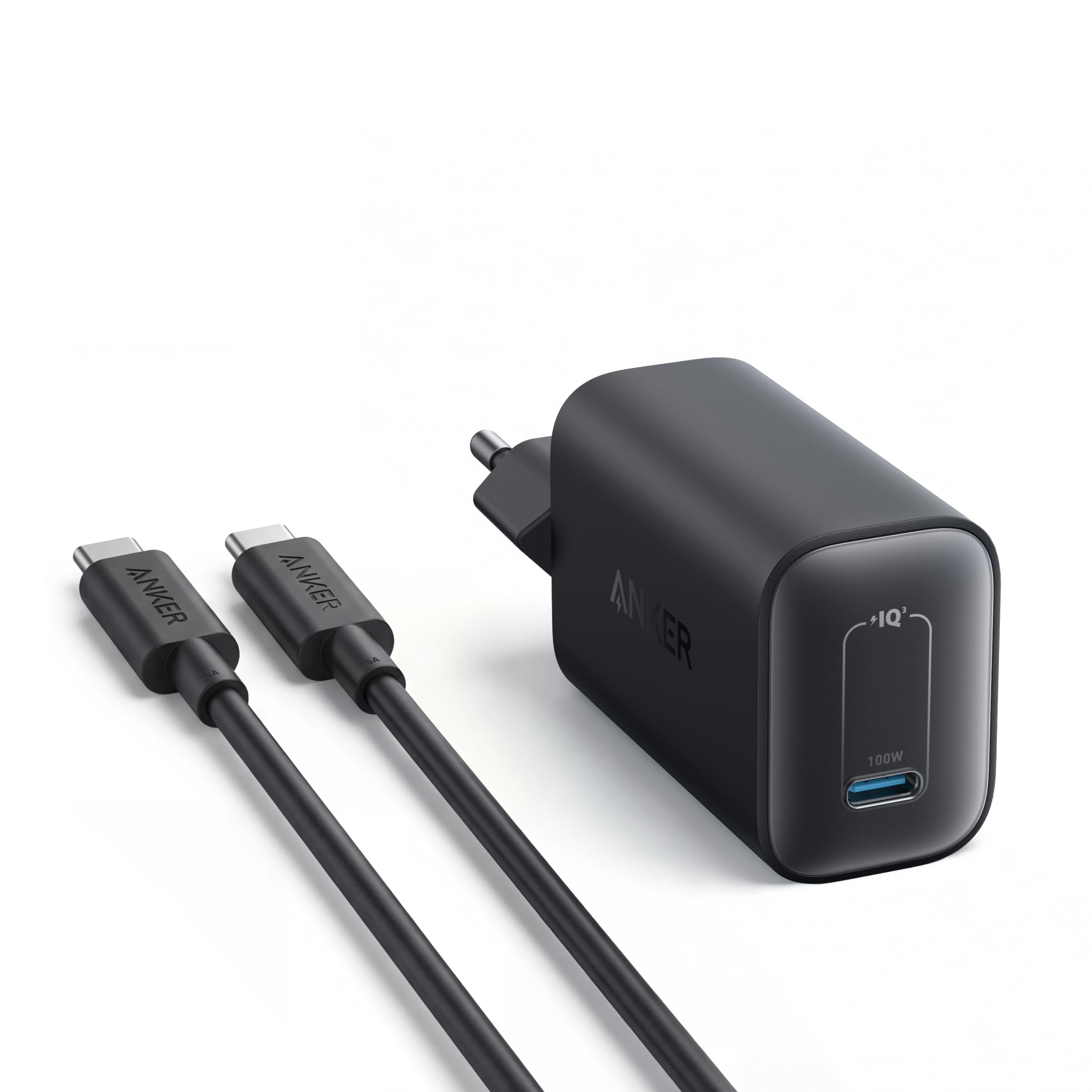 [prime] Anker Nano 100W USB C Ladegerät, Laptop Netzteil Inkl. 1,8m USB-C Kabel (Schwarz)