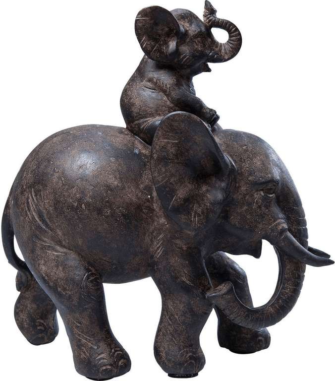 Kare Design Deko Figur Elefant Dumbo Uno, Schwarz, 19x17,5x8,5cm - Prime Day