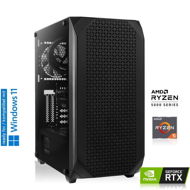 Einstiegs-Gaming-PC / AMD Ryzen 5 5500 6x 3.60GHz | 16GB DDR4 | RTX 3060 12GB | 500GB M.2 SSD