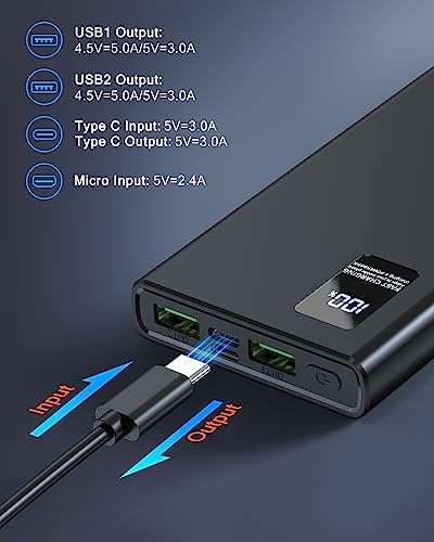 Powerbank 12.000 mAh PD/QC4.0 USB-C (Prime)