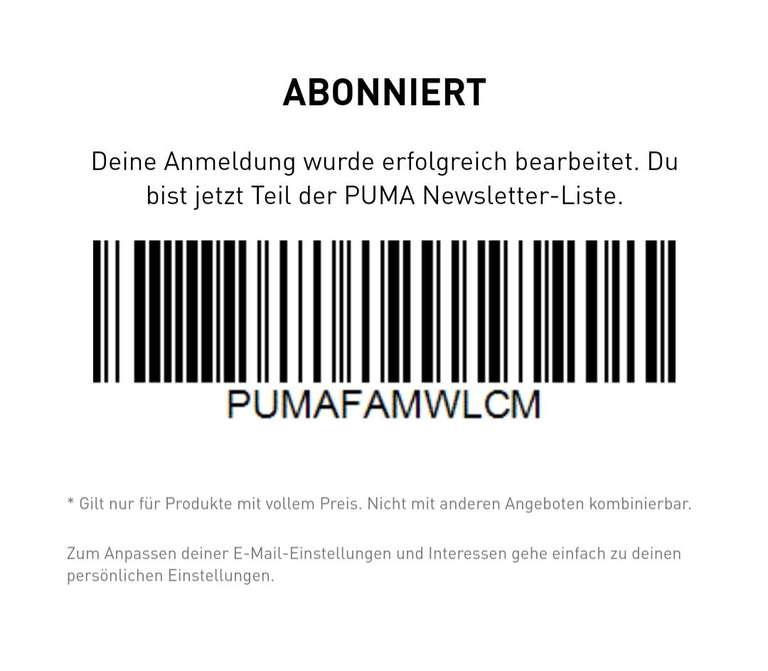 [Lokal] PUMA Family & Friends 30 % Rabatt im Outlet in Herzogenaurach