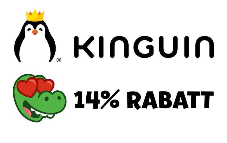 14 % auf fast alles bei Kinguin (bis 100 € Warenkorbwert, zweimal pro Account nutzbar)