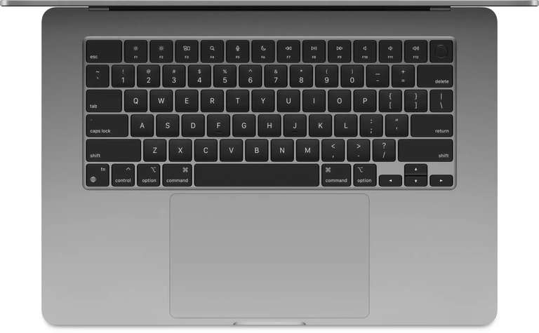 Apple MacBook Air 15 M2 8/256GB Space Grau (15.3", 2880x1864, 500nits, 10 Core-GPU, 2x TB3, MagSafe, 66.5Wh, lüfterlos, 1.51kg)