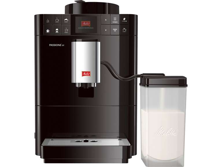 Melitta Kaffeevollautomat Caffeo Passione One Touch F531-102 (15bar, Einstellb. Kegelmahlwerk, Herausnehmbare Brühgruppe, Mit Milchbehälter)