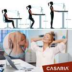 Casaria Höhenverstellbarer Schreibtisch 110x60cm (10935) weiß