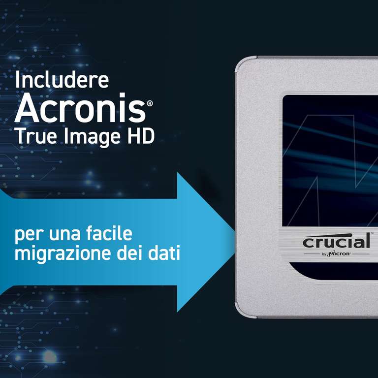 [Amazon.it / Amazon Italien] Crucial MX500 4TB - 2.5" SATA III SSD (560MB/s, TLC) - CT4000MX500SSD1