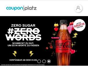 Coca-Cola Zero Sugar gratis testen Couponplatz