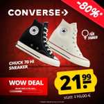 687° - Converse Chuck 70 Wedge Hi Damen-Sneaker | weiß oder schwarz, Gr. 35 bis 42, Streetwear-Look mit verstecktem Keilabsatz für 12,31 €+Vsk