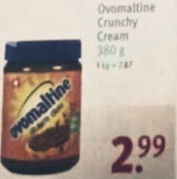 [Rossmann] Ovomaltine Crunchy Cream Glas ohne Palmöl für 1,79€ (Angebot + Coupon) | 20.02. - 24.02.