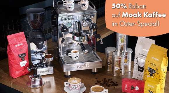 50% Rabatt auf das Kaffee Moak Sortiment bei GRAEF