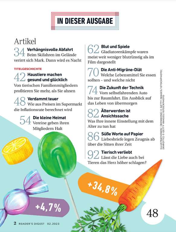 Reader's Digest Abo (12 Ausgaben) für 67 € mit 50 € BestChoice-Premium- (inkl. Amazon) oder 55 € Zalando-Gutschein als Prämie
