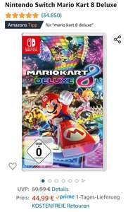 Mario Kart 8 Deluxe Nintendo Switch 44,99€