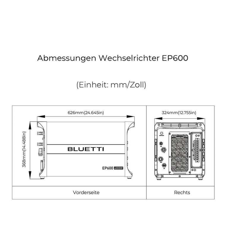 BLUETTI EP600 + 2 xB500 6000W Hausbatteriespeicher 9920Wh Erweiterungsbatterie für nur 4.199€ inkl. Versand (optional inkl. Installation)
