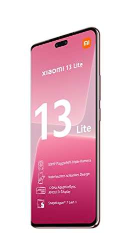 Xiaomi 13 Lite (6,55", 5G, 8 GB RAM, 256 GB Speicher, rosa)