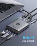 [Prime] ORICO 6 in 1 USB C Hub, Multi USB 3.0 und 1×4K@60Hz HDMI, 2×USB-A 3.0, 1×USB-C 3.0, 1×PD100W, 1×Gigabit LAN Port