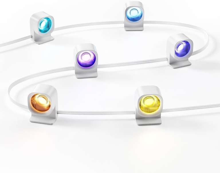 Govee H608B RGBIC String Downlights | 3m | 15 LEDs | weiß (2700-6500k) oder farbig | Musik Sync | Google Assistant / Alexa | App Steuerung