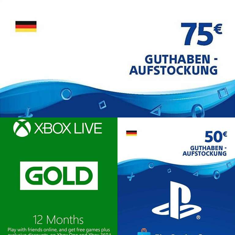 [Eneba] 75€ PlayStation Store Guthaben (PSN) für 58,99€ | 50€ PSN für 39,49€ | 12 Monate Xbox Live Gold Mitgliedschaft für 39,49€