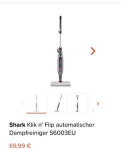 Über Shoop für 55,05€ Shark Klik n' Flip Dampfreiniger S6003EU