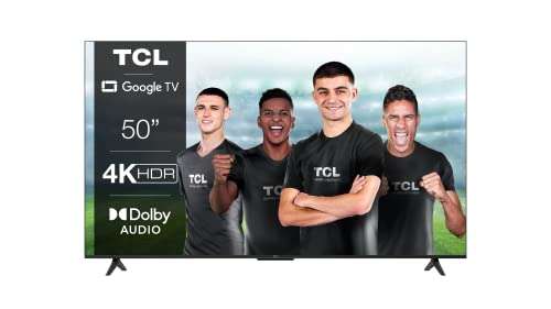 TCL 50P639 50 Zoll LED Fernseher, 4K UHD, Smart TV, Google TV, HDR 10, 60Hz Motion Clarity, HDMI 2.1, Sprachsteuerung,Alexa kompatibel