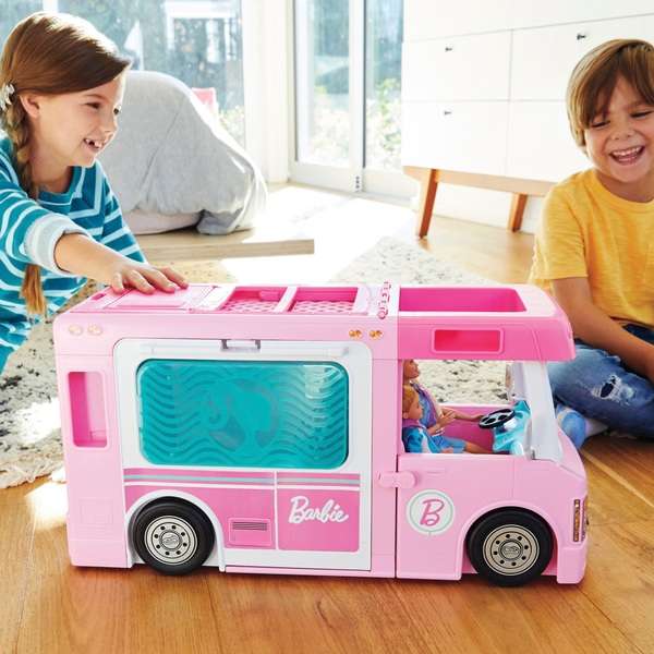 Barbie 3-in-1 Super Abenteuer-Camper Wohnmobil mit Zubehör