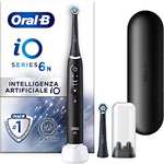 Oral-B iO 6N Elektrische Zahnbürste, schwarz, Bluetooth, 2 Bürsten, 1 Reisetasche