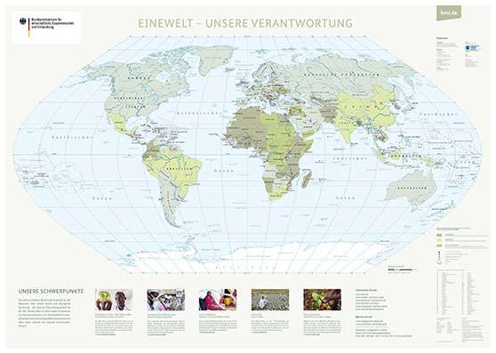 Die Weltkarte gratis und in Farbe / Die Welt als große Karte auf deutsch / kostenlos / Freebie zum download