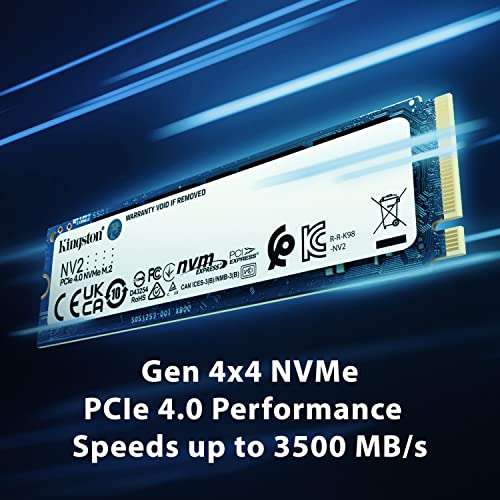 Kingston NV2 NVMe PCIe 4.0 SSD 500G M.2 2280 - SNV2S/500G - Prime
