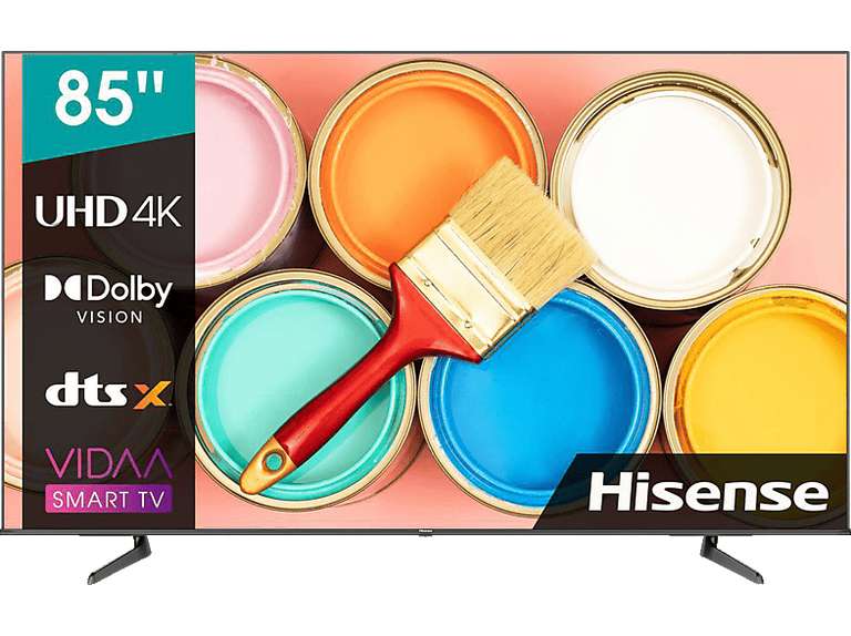 HISENSE 85A6BG LED TV (Flat, 85 Zoll / 216 cm, UHD 4K, SMART TV, VIDAA U5)
