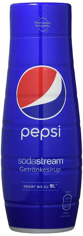[Prime Sparabo] 1€ Coupon auf Sodastream Sirup Flasche, z.B. Mountain Dew oder Pepsi Cola, 440ml, ergibt 9 Liter für 2,79€ / 2,59€ mit 15%