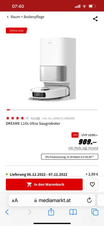 [Media Markt AT] Dreame L10s Ultra