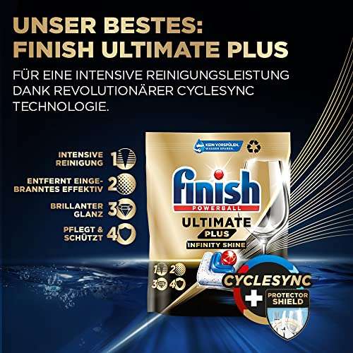 Finish Ultimate Infinity Shine Spülmaschinentabs – Gigapack mit 160 Tabs, Geschirrspültabs für ultimative Reinigung