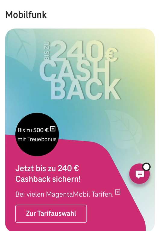 Telekom MagentaMobil Cashback Aktion verlängert bis Ende März 2024