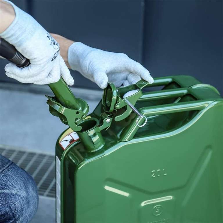 20L Metall Kraftstoffkanister grün inkl. Ausgießstutzen mit UN-Zulassung