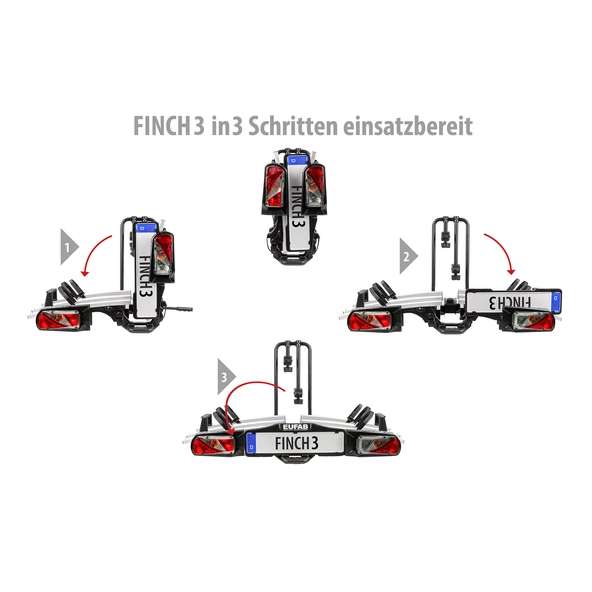 EUFAB Fahrradträger FINCH für 2 und 3 Fahrräder ab 17.03.2024 im ALDI Onlineshop
