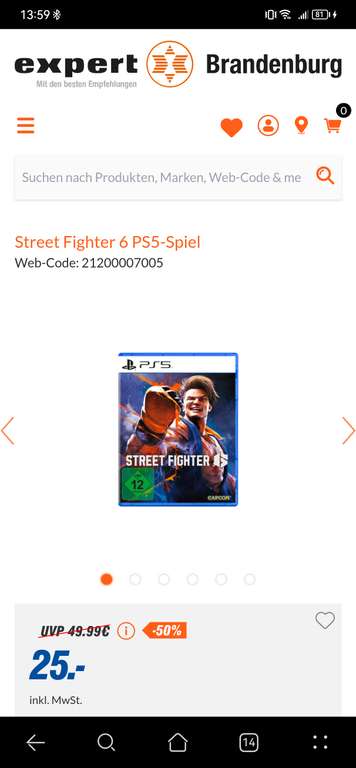 [Lokal Brandenburg (Havel)] Street Fighter 6 (PS5) für 25 Euro