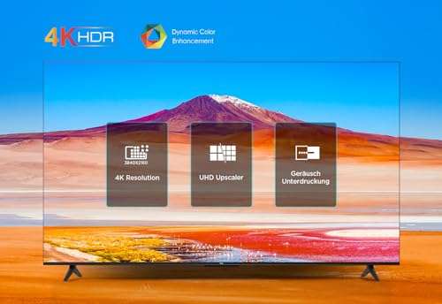 TCL 65P639 65 Zoll 164cm LED Fernseher, 4K UHD, Smart TV, Google TV, HDR 10, Dynamic Colour Enhancement, 60Hz Motion Clarity, HDMI 2.1