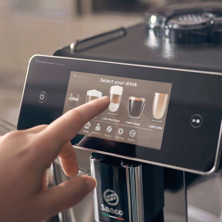 [Ebay] Saeco GranAroma Deluxe Kaffeevollautomat | WLAN-Konnektivität | 18 Kaffeespezialitäten, Touchdisplay, Keramikmahlwerk (SM6685/00)