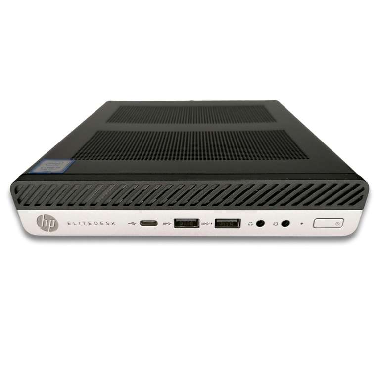 HP EliteDesk 800 G4 Mini PC – Intel i5-8500 6 Cores 8GB RAM 256GB SSD 2x m.2 Slot USB-C 3.2 2x DP – Office-PC o. Proxmox-Server refurbished